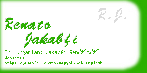 renato jakabfi business card